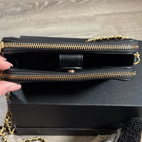 Tory Burch Black Quilted Crossbody Bag - Picture 2 of 10